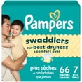 thumbnail image 1 of Pampers Swaddlers Diapers, Size S7 (26-50 lbs), Absorbent, Keeps Baby Dry and Comfortable, Skin Safe Disposable Baby Diaper, 1 of 26
