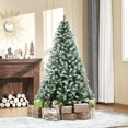 thumbnail image 2 of HOMCOM 6' Unlit Artificial Christmas Tree Hinged Flocked Xmas Tree w/ Stand, 2 of 10