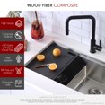 thumbnail image 3 of Stylish 16 7/8" Black Workstation Cutting Board, 3 of 11