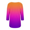 thumbnail image 3 of Birdeem Blouse for Women Womens Round Neck 3/4 Sleeve Button Up Top, 3 of 10