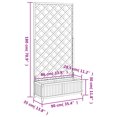 thumbnail image 4 of vidaXL Planter with Trellis Brown Solid Wood Fir, 4 of 5