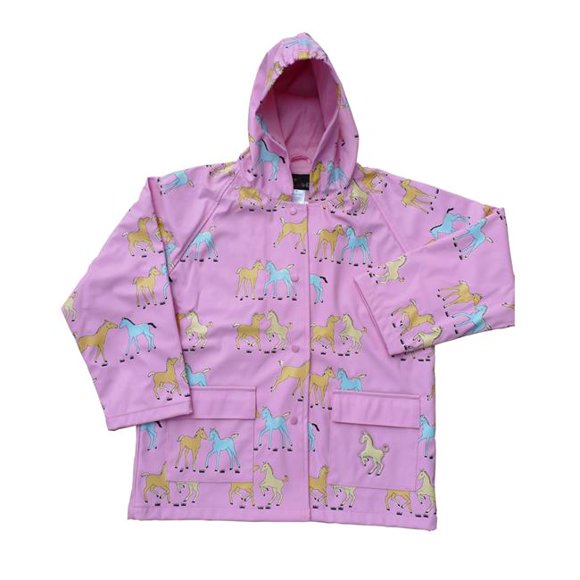 Foxfire FOX-601-40-10 Childrens Pink Pony Raincoat - Size 10