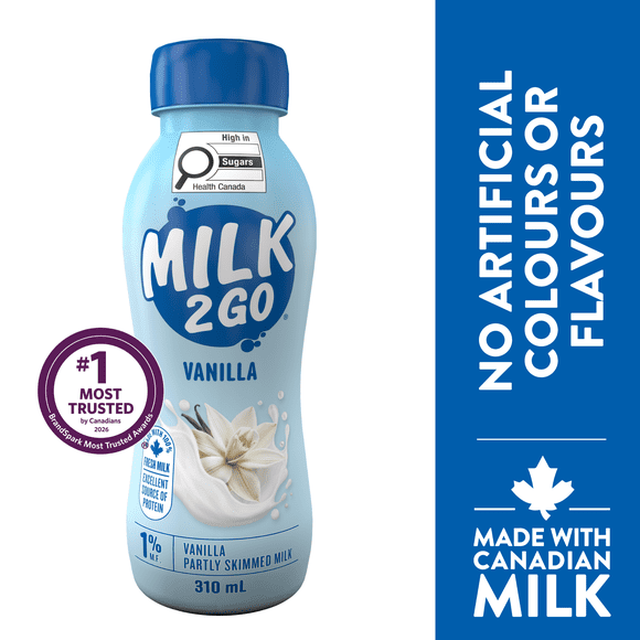Milk2Go 1 % Lait Partiellement Écrémé à la Vanille