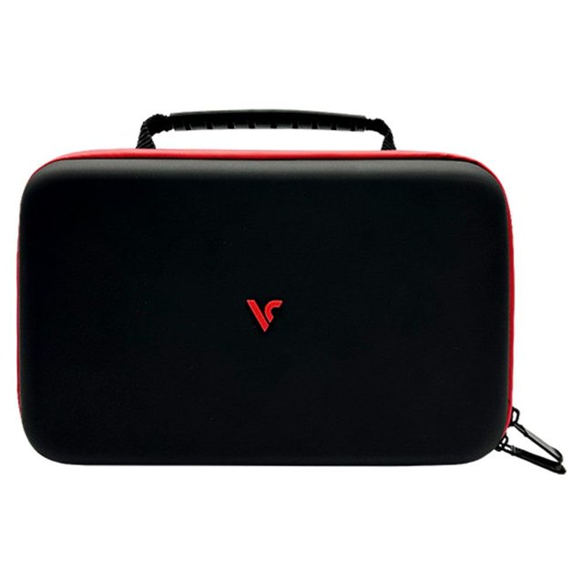 Voice Caddie SC4 Pochette Portable pour Moniteur de Lancement, Étui Rigide de Protection pour le Rangement d'Accessoires Électroniques. la Pochette Noire avec accents Rouges Présente une Poignée durable et un design compact, Idéale pour le Voyage et le Rangement Portable. Conçue pour un Ajustement Serré, Elle Protège les Appareils contre les Bosses et les Égratignures pendant le transport.