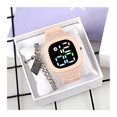 thumbnail image 1 of Electronic Watch LED Display Square Adjustable Soft Band Waterproof Gift Boys Girls Unisex Solid Color Kids Digital Watch Students Supplies, 1 of 11