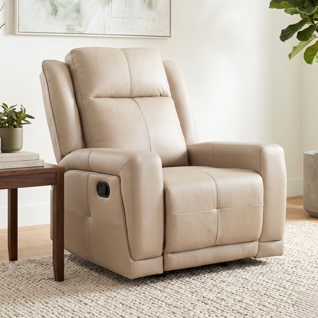 Primo Mattheo 37 in. Upholstered Rocker Recliner with Padded Arms