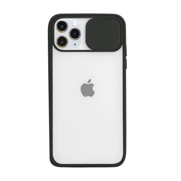 Conçue pour iPhone 13 Pro, Étui avec Cache Coulissant pour Appareil Photo, Pare-Chocs en Caoutchouc Souple Antichoc et Étui Arrière Rigide de Protection pour iPhone 13 Pro 6,1 Pouces (2021) - Noir