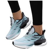 Dakaela Women's Road Running Shoes Non Slip Ladies Walking Chunky Platform Sneakers for Workout Gym Athletic Jogging Blue 8