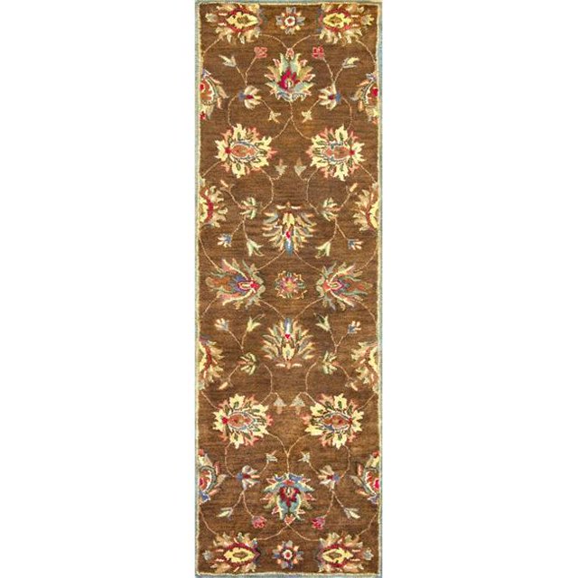 HomeRoots 352313 2 ft. 3 in. x 7 ft. 6 in. Runner Wool Coffee Area Rug