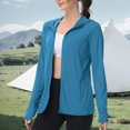 thumbnail image 4 of Long Sleeve Jackets for Women Quick Dry Athletic Stretch Blouses Rash Guard Slim Fit Shirts Tops Hiking Running Blouse Sun Protection Hoodie, 4 of 7
