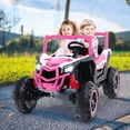 thumbnail image 2 of Costway 24V Kids Ride on UTV with 4 x 100W Powerful Engine Remote Control High/Low Speed Pink, 2 of 10
