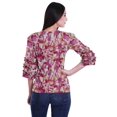 thumbnail image 4 of Moomaya Hauts Aguichant à Manches 3/4 pour Femmes Chemise Imprimée à Volants pour Femmes T-Shirt d'Été, 4 of 4