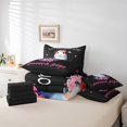 thumbnail image 4 of YST Cute Guinea Pig 7-Piece Cartoon Hamster Mouse Comforter Set, Queen – Floral Butterfly Black, 4 of 4