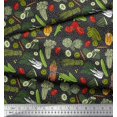 thumbnail image 2 of Soimoi Velvet Fabric Dot & Mix Vegetable Print Sewing Fabric Yard 58 Inch Wide, 2 of 3
