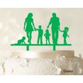 thumbnail image 1 of Personalized Family Cake Topper Custom Silhouette Wedding Cake Topper Cake Decorations Option Available 6-7 Inches Wide, 1 of 1