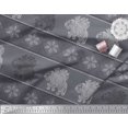 thumbnail image 3 of Soimoi Satin Silk Fabric Floral & Elephant Block Printed Fabric 1 Yard 42 Inch Wide, 3 of 3