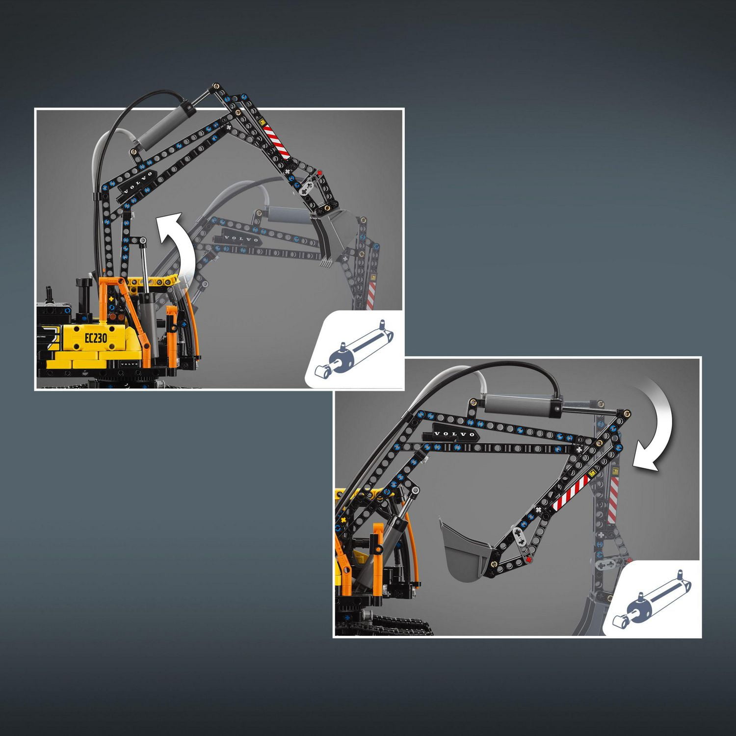 LEGO Technic Le camion Volvo FMX et l’excavatrice électrique EC230 42175 Ensemble de construction (2274 pièces)