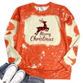 thumbnail image 1 of Chandail en Molleton de Noël pour Femmes 2023 Mode Décontractée Hauts Manches Longues Imprimé de Noël Col Rond Couverture Chandail Chandails en Molleton en Liquidation, 1 of 6
