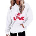 thumbnail image 1 of Birdeem Mode Décontractée pour Femmes Impression de la Saint-Valentin Hauts à Manches Longues Sweat à Capuche, 1 of 1