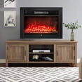 thumbnail image 4 of Gymax 28.5'' Fireplace Electric Embedded Insert Heater Glass Log Flame Remote, 4 of 10