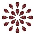 thumbnail image 1 of Unique Bargains 20Pack Teardrop Sew on Rhinestone - 8x5mm Glass Teardrop Crystal Rhinestones in Gold Prong Setting (Brown Purple), 1 of 7