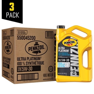 Pennzoil Ultra Platinum Full Synthetic 5W-30 Motor Oil, 5 Litre (3 pack)
