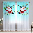 thumbnail image 1 of Goory Rideaux de Noël Luxe 2 Pcs Draperies Texturées en Lin Décoration Maison Rideau de Fenêtre Poche de Tringle Style Chambre-2 L:24"x H:59 Pouces, 1 of 6
