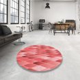 thumbnail image 4 of Ahgly Company Machine Washable Indoor Square Transitional Ruby Red Area Rugs, 4' Square, 4 of 7