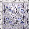 thumbnail image 3 of oneOone Polyester Spandex Medium Blue Fabric Deer Sewing Material Print Fabric By The Yard 56 Inch Wide, 3 of 5