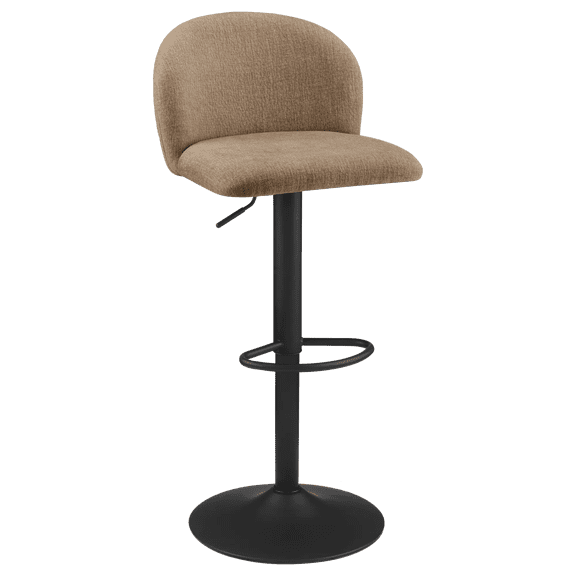 Bouclair Taupe Adjustable Upholstered Bar Stool