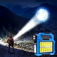 thumbnail image 2 of Lampe Solaire de Travail Portable Lampe de Poche Super Lumineuse Rechargeable Projecteur Éclairage Camping Bleu, 2 of 9