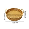 thumbnail image 3 of Pisexur Small Wicker Basket,Rattan Bread Baskets Round Woven Fruit Bowls Key Holders Stackable for Storage, Snack, Fruit, Vegetable Natural Small Basket, 3 of 6