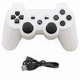 thumbnail image 2 of RetroFam 2 Pack Wireless Controller compatible for Playstation PS3 Console, White, 2 of 4
