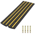 thumbnail image 1 of Heavy Duty Rubber Curb Ramp – 2.5" Rise, 50 Ton (110,000 lbs) Capacity, 48" Non-Slip Threshold Ramp for Cars, Trucks, Motorcycles, Loading Docks, Warehouses, 1 of 7