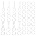 thumbnail image 1 of ARTIBETTER 100PCS Plastic S Hook Hanger Kitchen Bathroom Hanging Pot Hook(White), 1 of 1