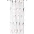 thumbnail image 1 of Safdie & Co. Curtain Panel Embroidered Double Leaf 84L TaupeWhite, 1 of 3