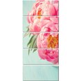 thumbnail image 2 of Peony Flowers on Blue Background - Floral Canvas Art Print, 2 of 3