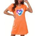 thumbnail image 4 of Mefallenssiah Chemise de Nuit Courte Surdimensionnée pour Femmes Mode Imprimé Poitrine Manches Courtes, 4 of 7