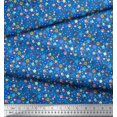 thumbnail image 2 of Soimoi Poly Georgette Fabric Dot,Floral & Insect Clip Art Printed Fabric 1 Yard 42 Inch Wide, 2 of 3
