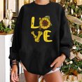 thumbnail image 2 of RKSTN Chandail de la Saint-Valentin pour Femmes, Coupe Ample, Mode Décontractée, Manches Longues, Col Rond, Chandail Grande Taille, Imprimé Cœur d'Amour, Chandails de Couleur Unie, 2 of 9