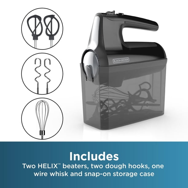 BLACK+DECKER Helix Performance Premium Hand Mixer, 5-Speed Mixer