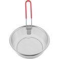 thumbnail image 3 of Pasta Strainer Basket Stainless Steel Fine Mesh Spaghetti Dumpling Strainer Basket Frying Basket, 3 of 8
