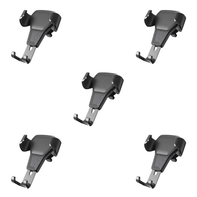 stanreset Support de Téléphone Cellulaire Réglable pour Évent Universel de Voiture Anti-Dérapant Noir 5 Pcs