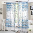 thumbnail image 1 of WIFKLSIIPG Peony Sheer Curtain Tulle Window Treatment Voile Drape Valance 1 Panel Fabric, 1 of 8