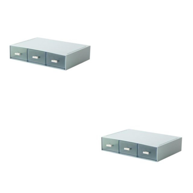 fastboy Neat And Tidy Storage Box - plify Life With Organized Storage Multilayer Stackable Desk Organizer blue 3 drawer 2Set