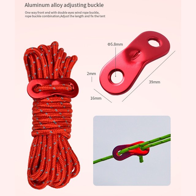serony 4X Tent Lanyard Reflective Rope Wind Cord High-strength Fine Workmanship DIY Prop Universal Outdoor Accessories Replaced Part Black