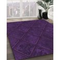 thumbnail image 3 of Ahgly Tapis Rectangulaire Lavable en Machine Intérieur Transitionnel Violet Foncé, 5 Pieds x 8 Pieds, 3 of 7