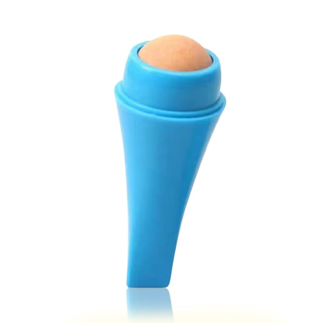 Baohd Facial Skin Oil Absorbing Ball Roller Natural Stone Face Pore Oil Control blue 1Set
