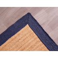 thumbnail image 4 of Indian Handmade Braided Navy Blue Border with Inner Natural Jute Area Rug, Home Décor Rug, Jute Rug for Bedroom, Dining Room, living room, Doormat Rug Size - 4' x 6' (120 cm x 180 cm), 4 of 5