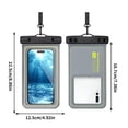 thumbnail image 3 of Birdeem Waterproof Phone Pouch,Universal 7X3.5 Inch Touchscreen Dry Bag Case with Lanyard,Submersible Protector for Swimming Hiking Kayaking Floating Protection, 3 of 9